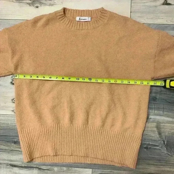 Anrabess Women’s Crewneck Long Sleeve Fuzzy Knit Chunky Sweater Warm Pullover To - Picture 4 of 7